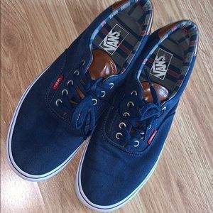 Navy w/ leather accent men’s vans-11